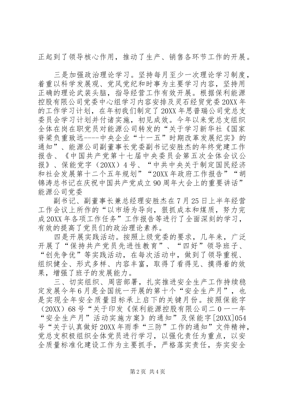 2024年思普瑞公司党总支工作报告_第2页