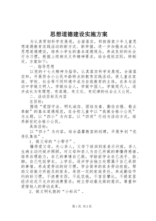 2024年思想道德建设实施方案