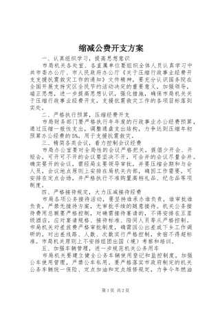 2024年缩减公费开支方案