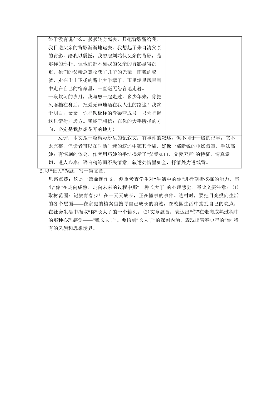 高考语文总复习 第3编 写作升格导练第6节 记叙的升格模拟巩固特训 苏教版_第3页