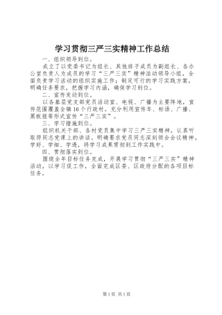 2024年学习贯彻三严三实精神工作总结