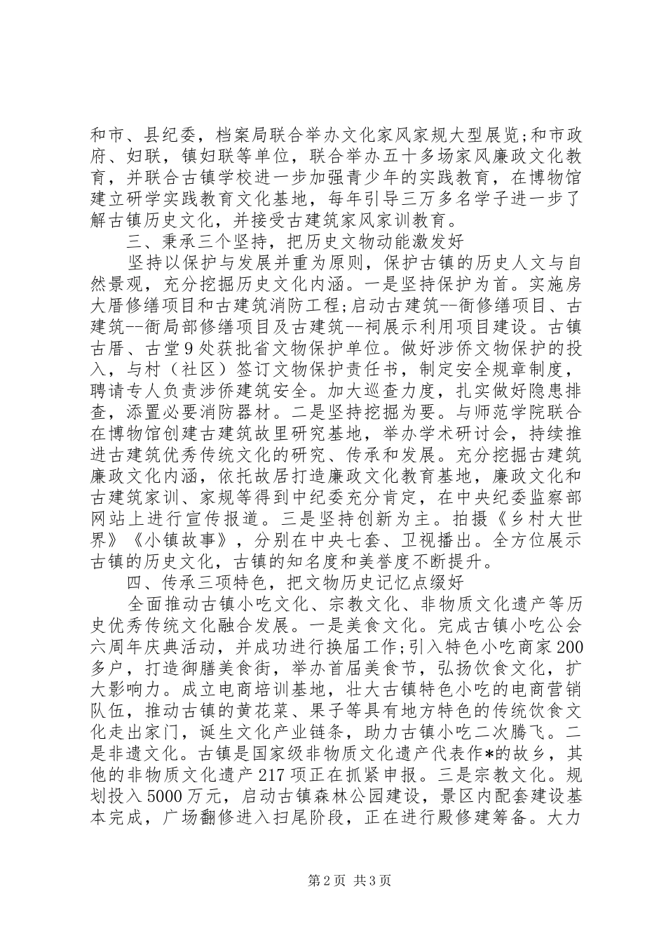 2024年特色文化示范镇建设工作总结_第2页