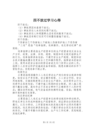 2024年四不放过学习心得