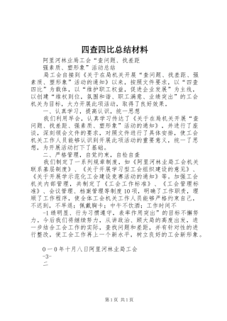 2024年四查四比总结材料