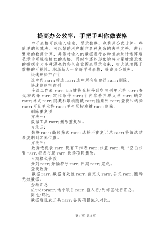 2024年提高办公效率，手把手叫你做表格