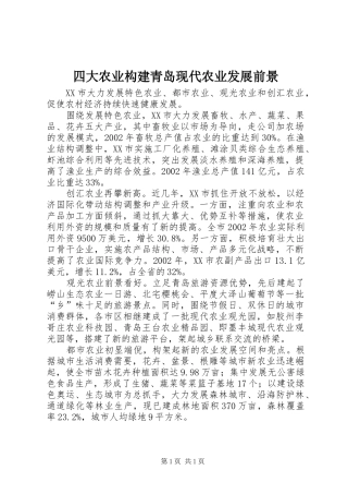 2024年四大农业构建青岛现代农业发展前景