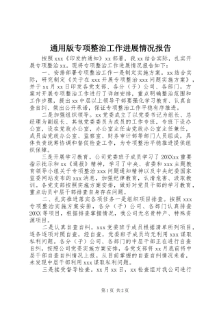2024年通用版专项整治工作进展情况报告