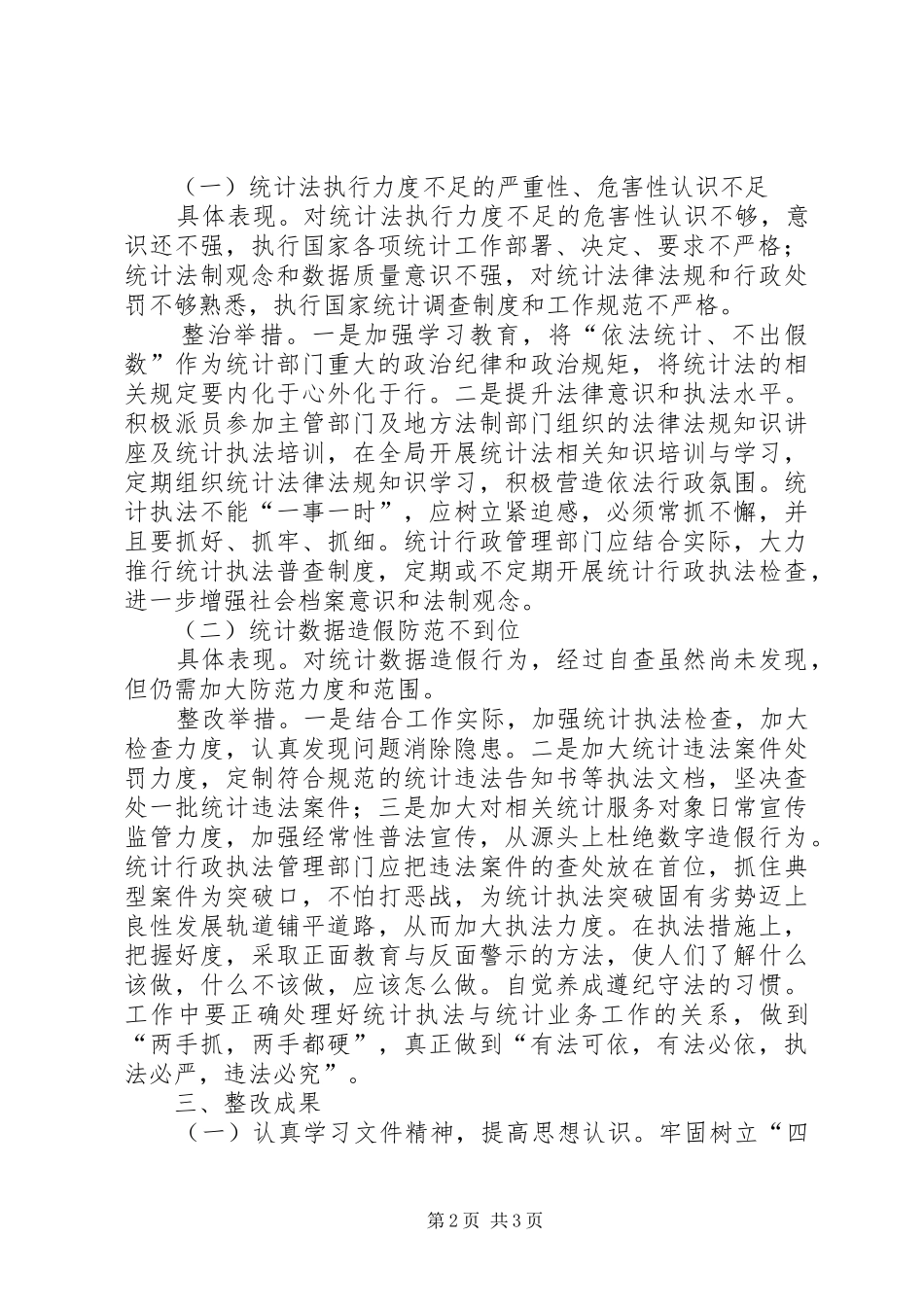 2024年统计法实施整改情况总结_第2页