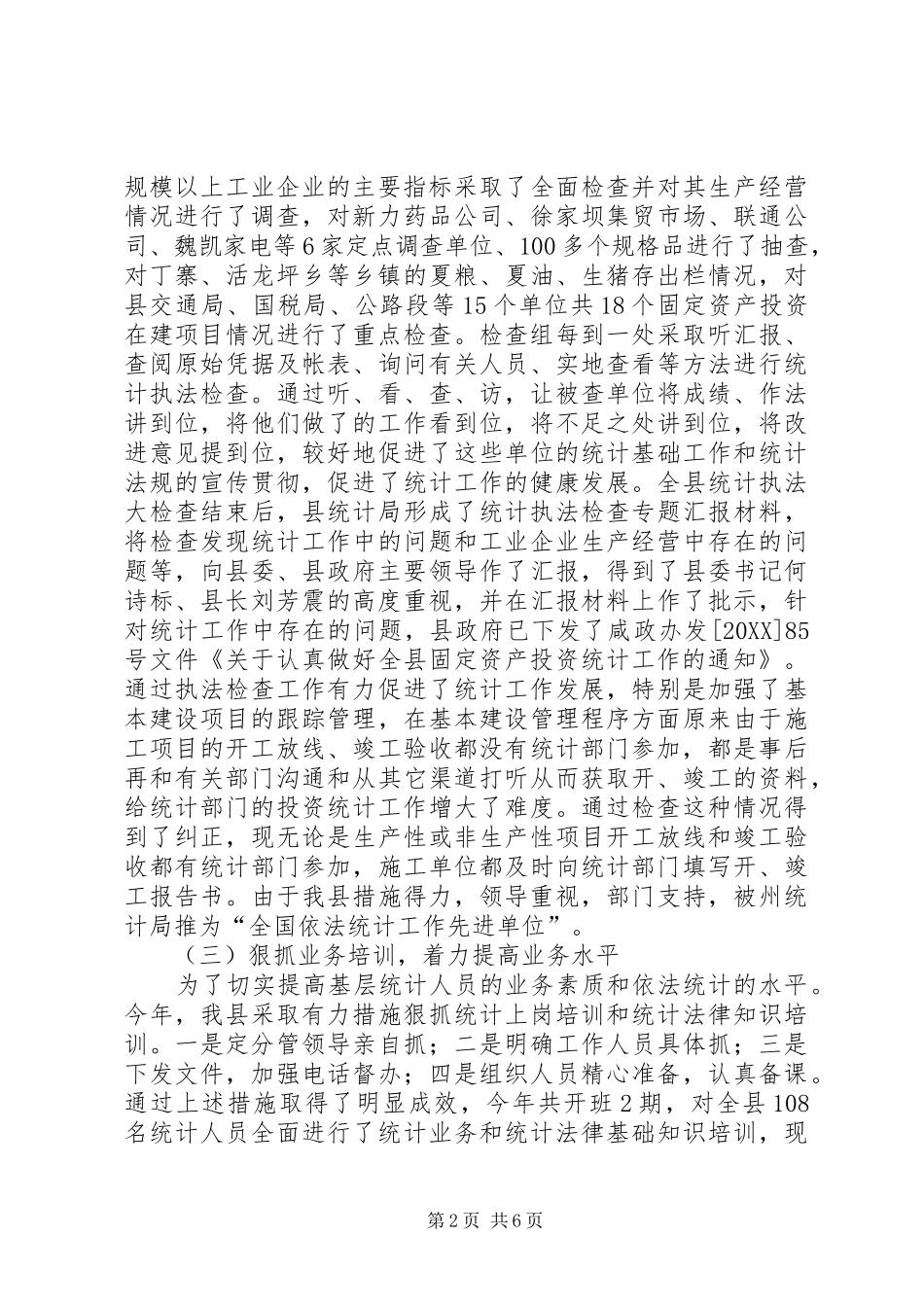 2024年统计工作总结和工作思路_第2页