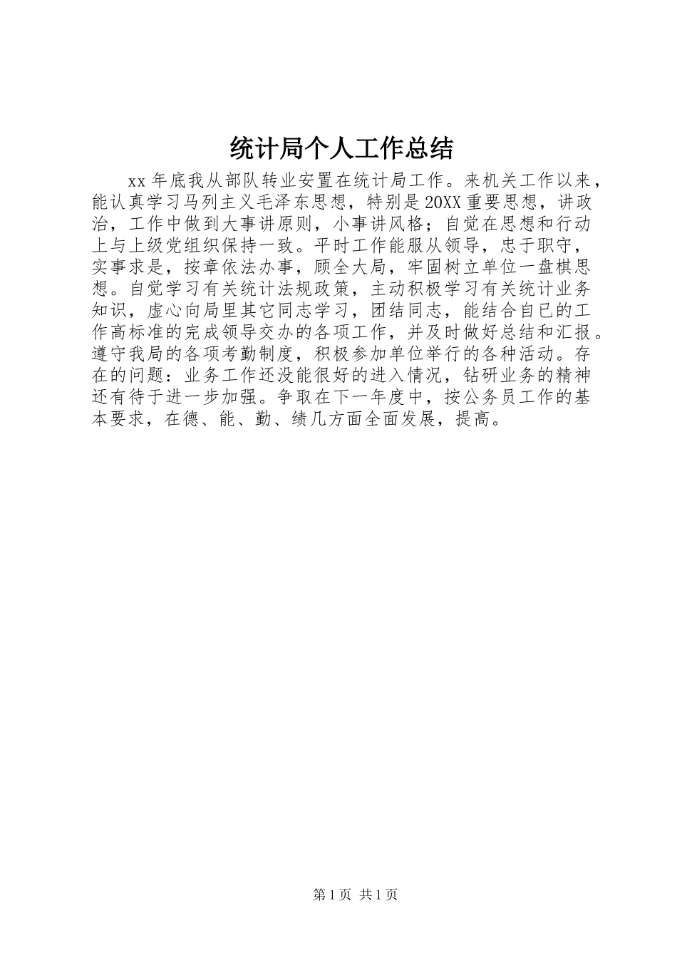2024年统计局个人工作总结_第1页