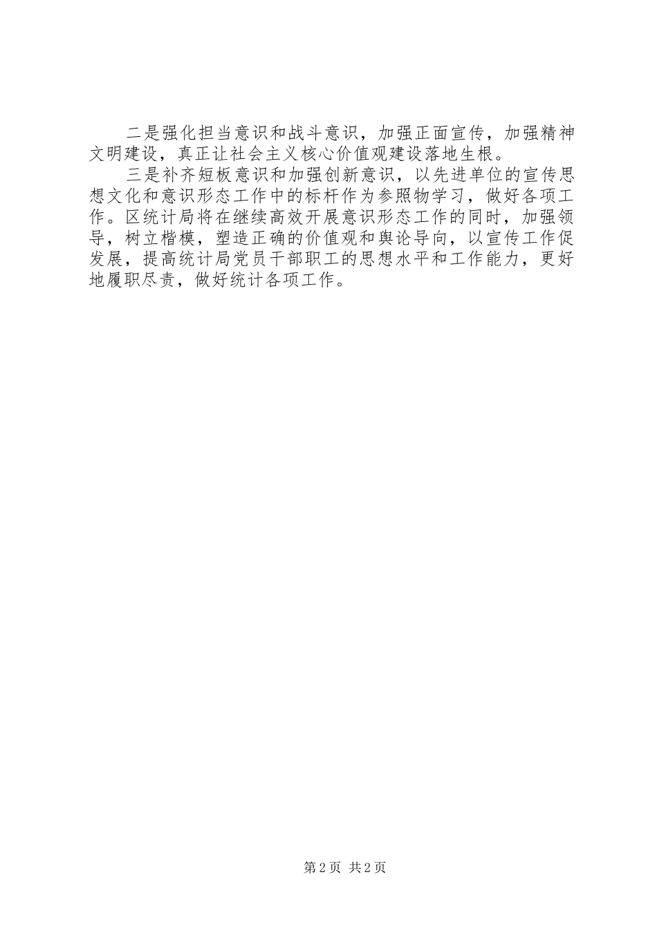 2024年统计局意识形态工作责任制整改报告_第2页