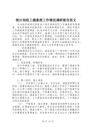 2024年统计局组工满意度工作情况调研报告范文