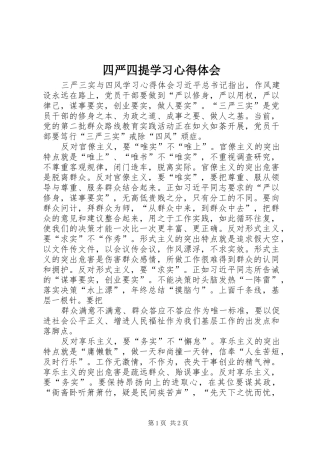2024年四严四提学习心得体会