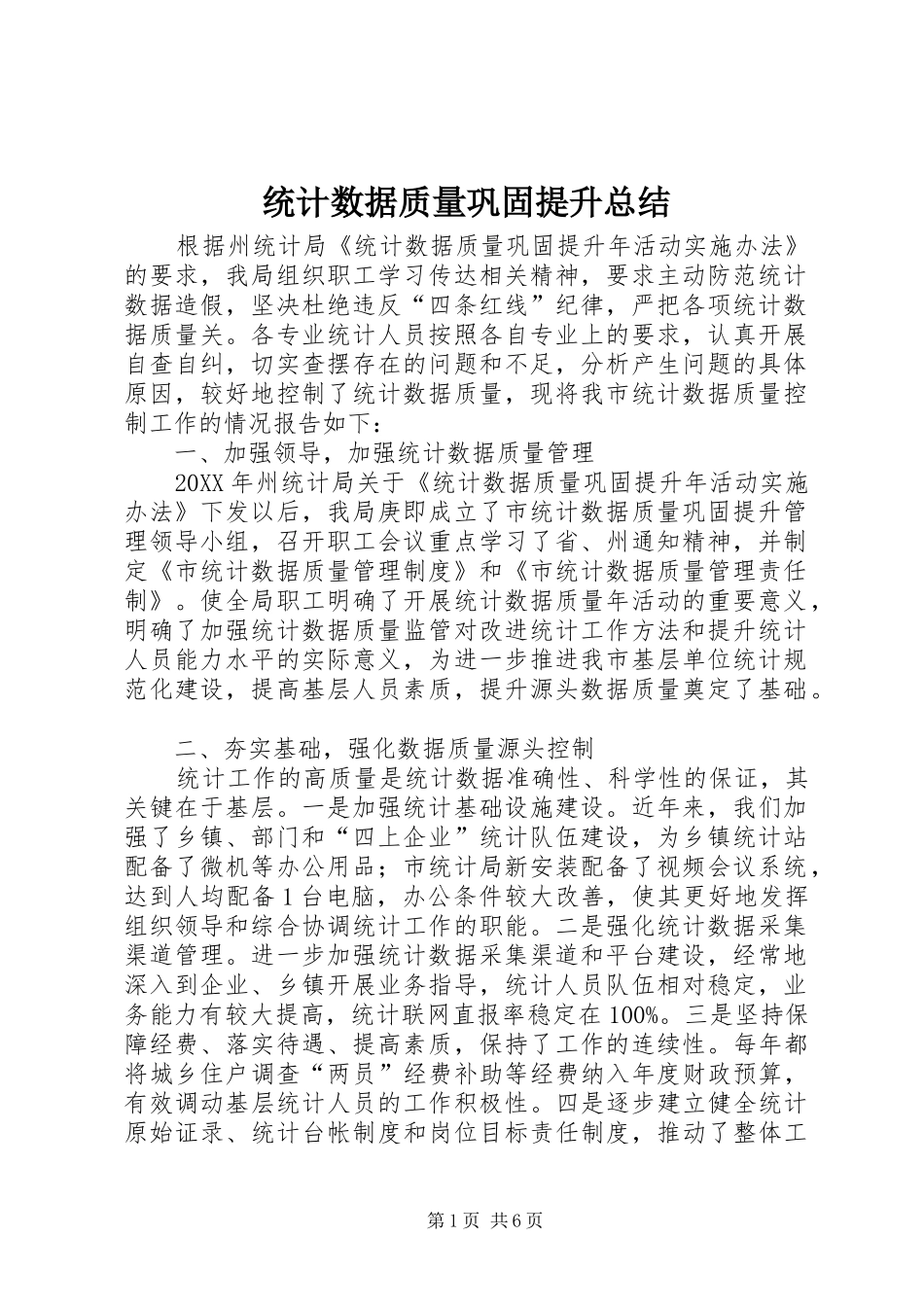 2024年统计数据质量巩固提升总结_第1页