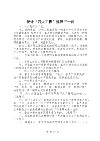 2024年统计四大工程建设三十问