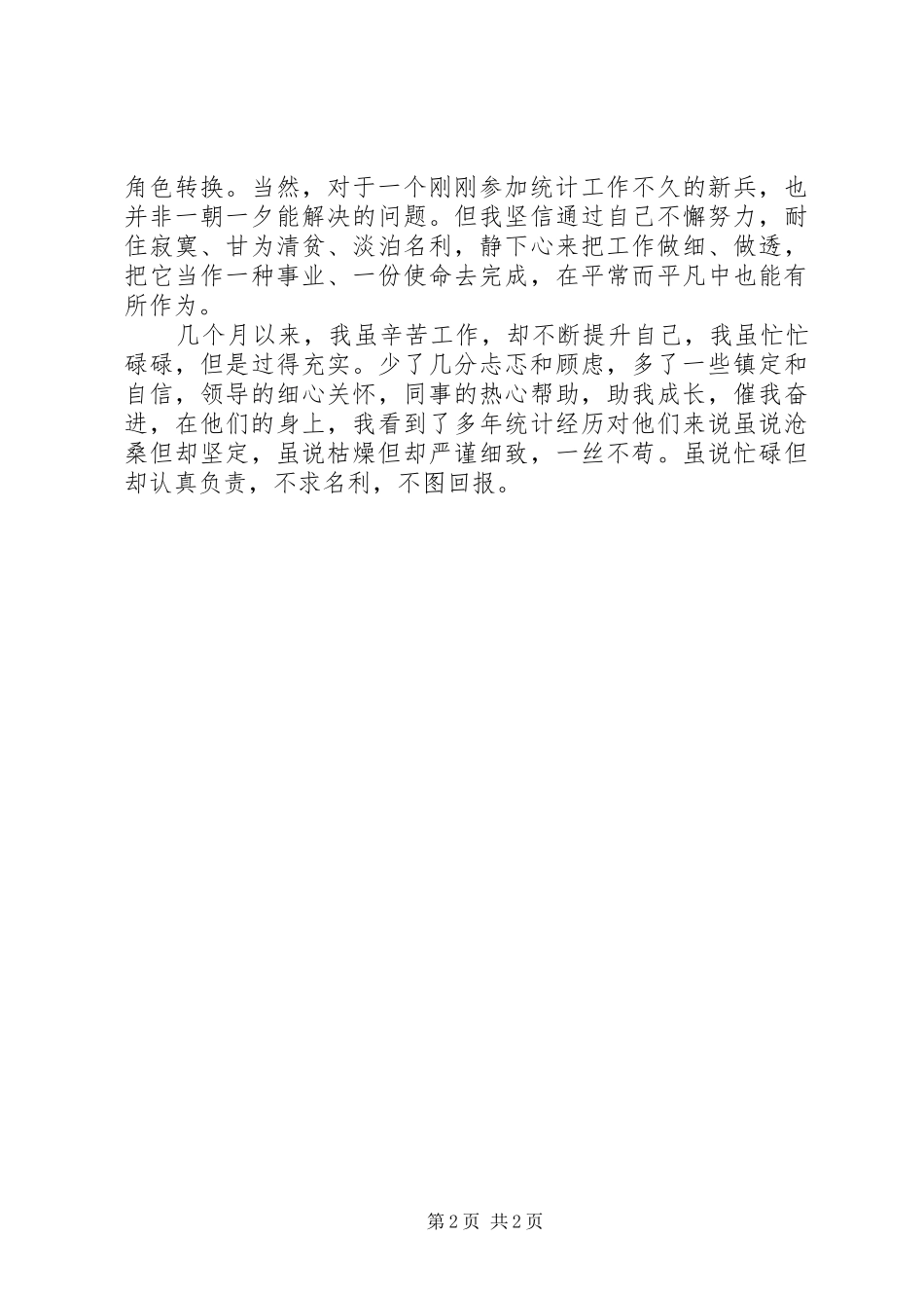 2024年统计员工作总结_第2页