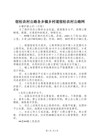 2024年宿松农村公路各乡镇乡村道宿松农村公路网