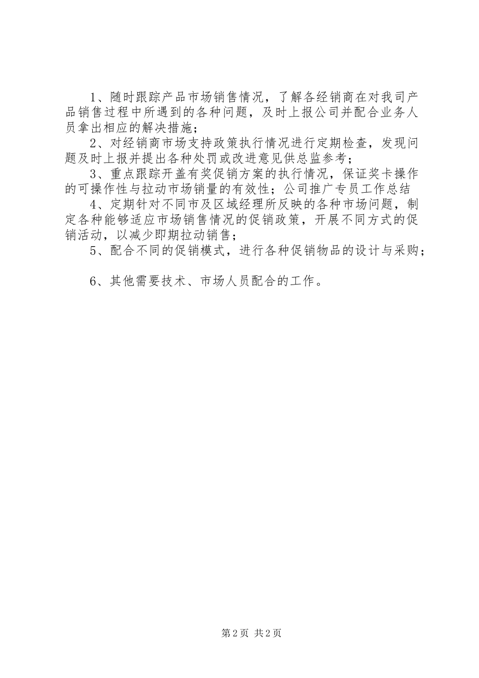 2024年推广专员工作总结范文_第2页