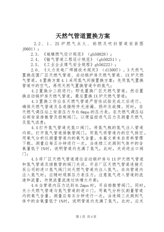 2024年天然气管道置换方案