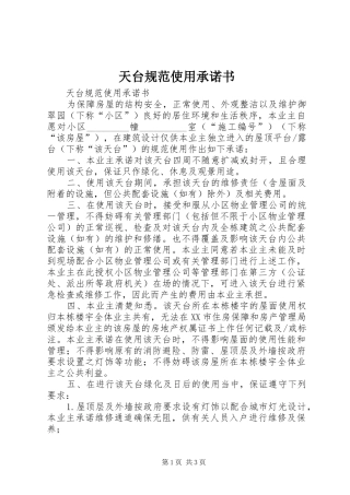 2024年天台规范使用承诺书