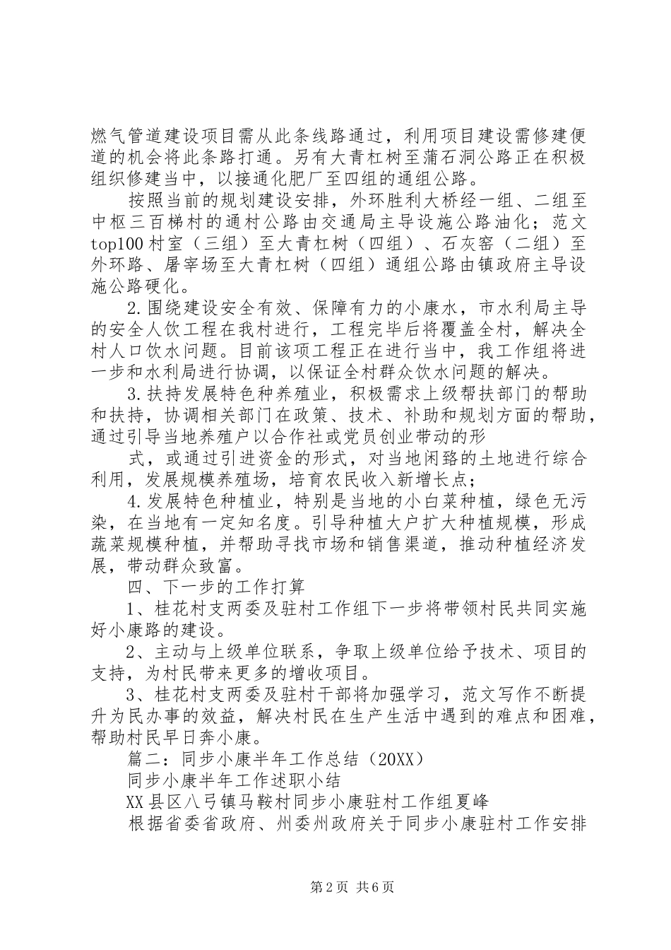 2024年同步小康半年工作总结_第2页