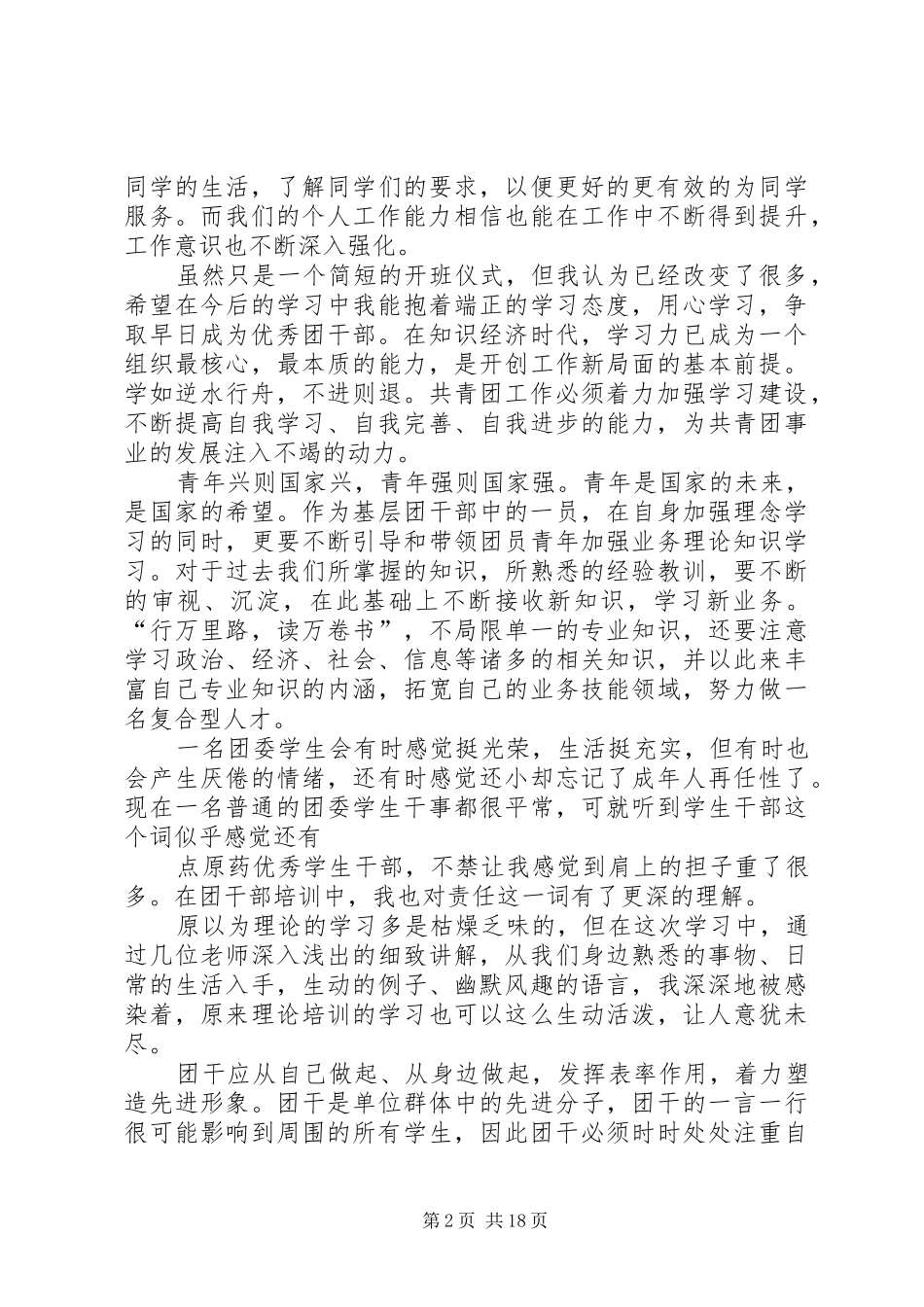 2024年团干部培训报告_第2页