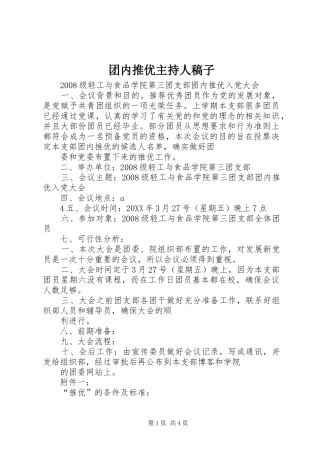 2024年团内推优主持人稿子