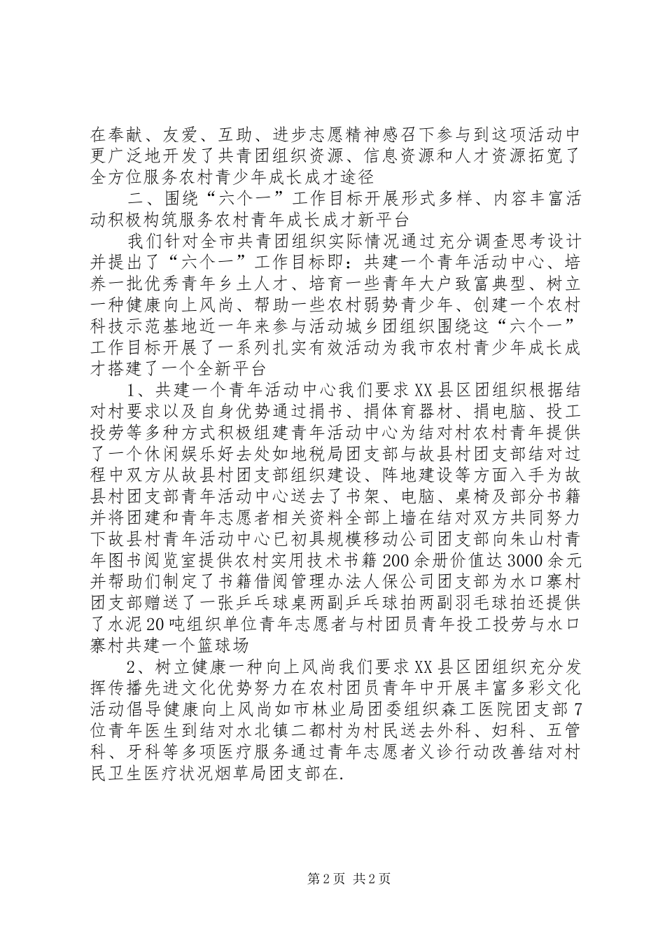 2024年团市委工作汇报材料_第2页