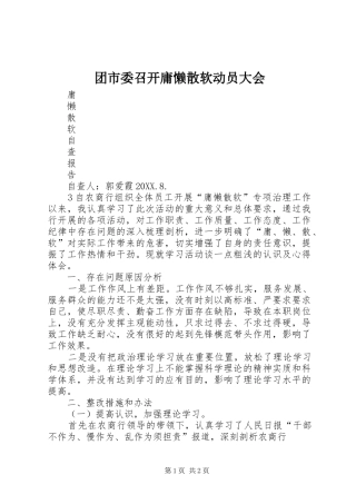 2024年团市委召开庸懒散软动员大会