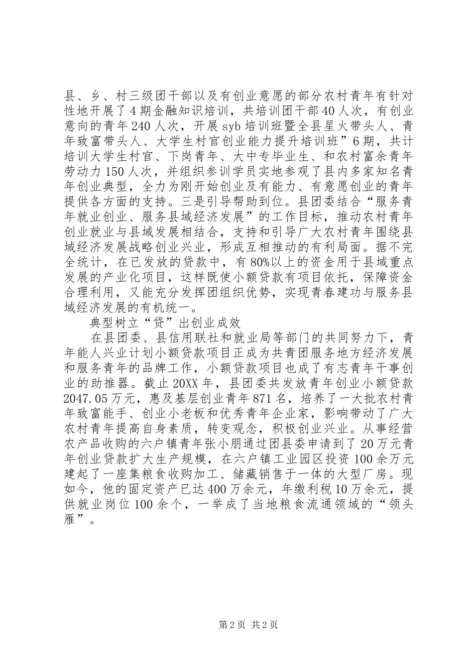 2024年团委三贷完善活动总结_第2页