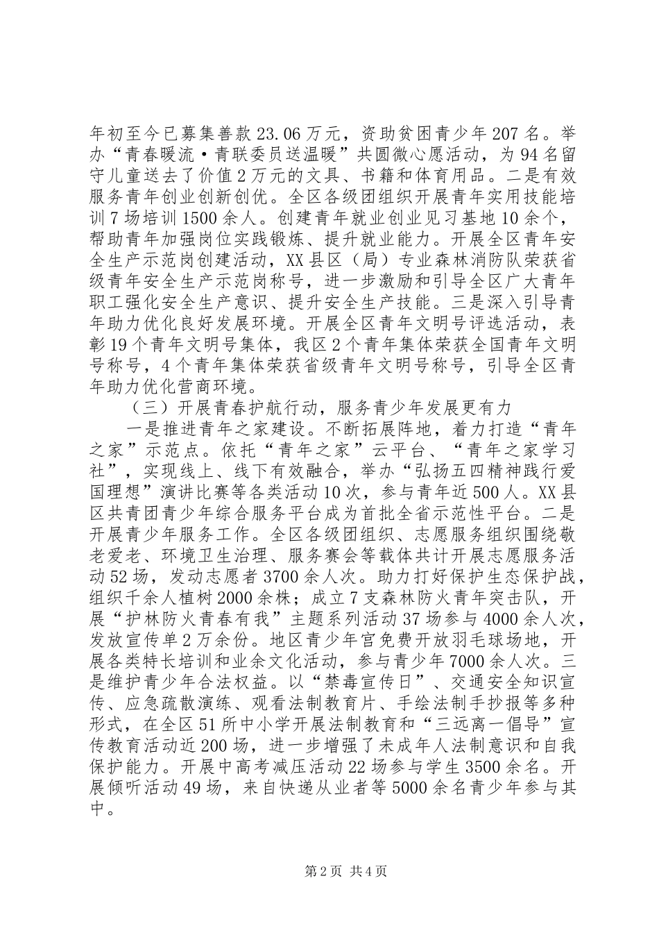 2024年团县委上半年工作总结及下步打算_第2页