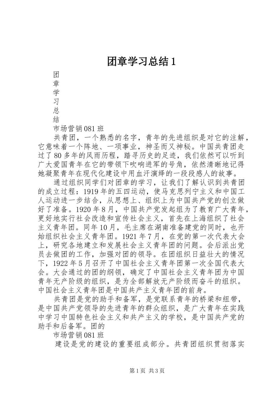 2024年团章学习总结_第1页