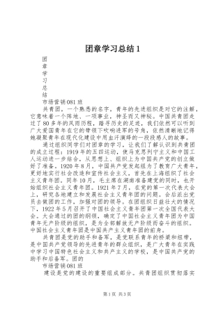 2024年团章学习总结