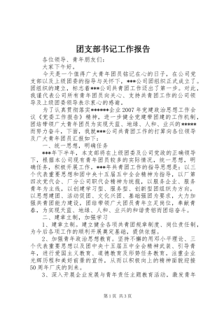 2024年团支部书记工作报告