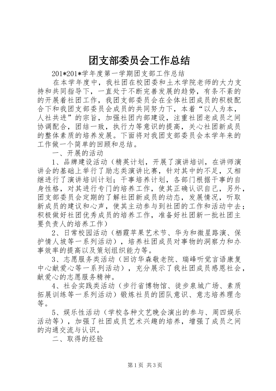 2024年团支部委员会工作总结_第1页