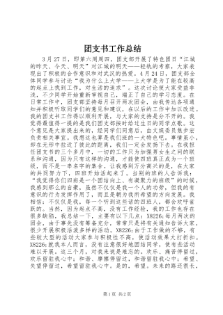 2024年团支书工作总结
