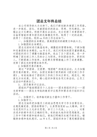 2024年团总支年终总结