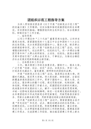 2024年团组织示范工程指导方案