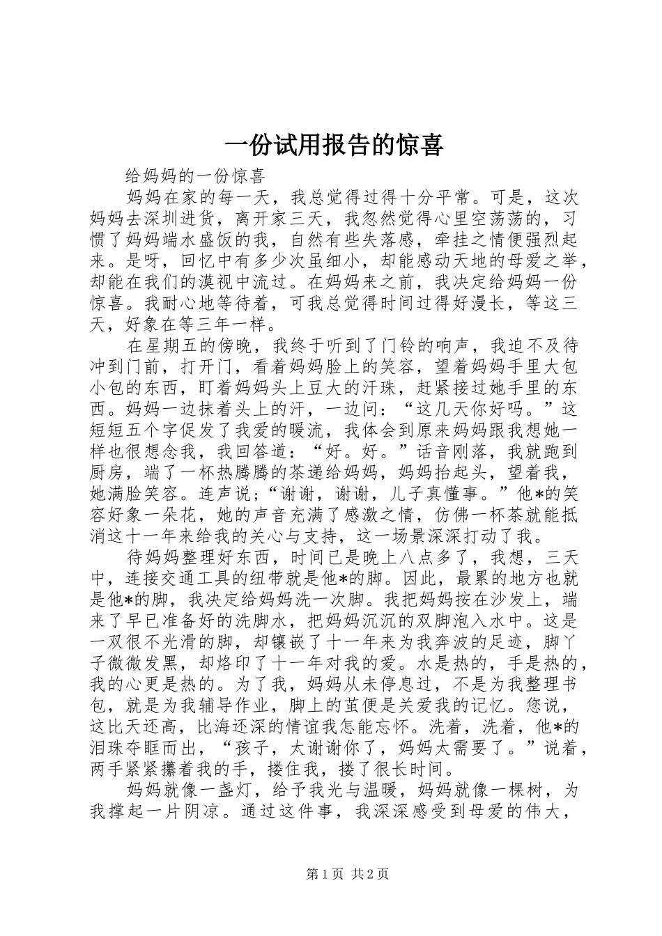 2024年一份试用报告的惊喜_第1页