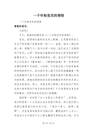 2024年一个年轻党员的领悟