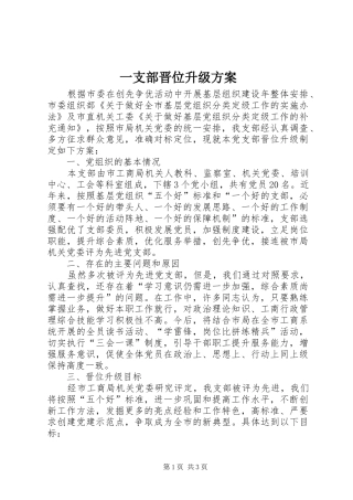 2024年一支部晋位升级方案