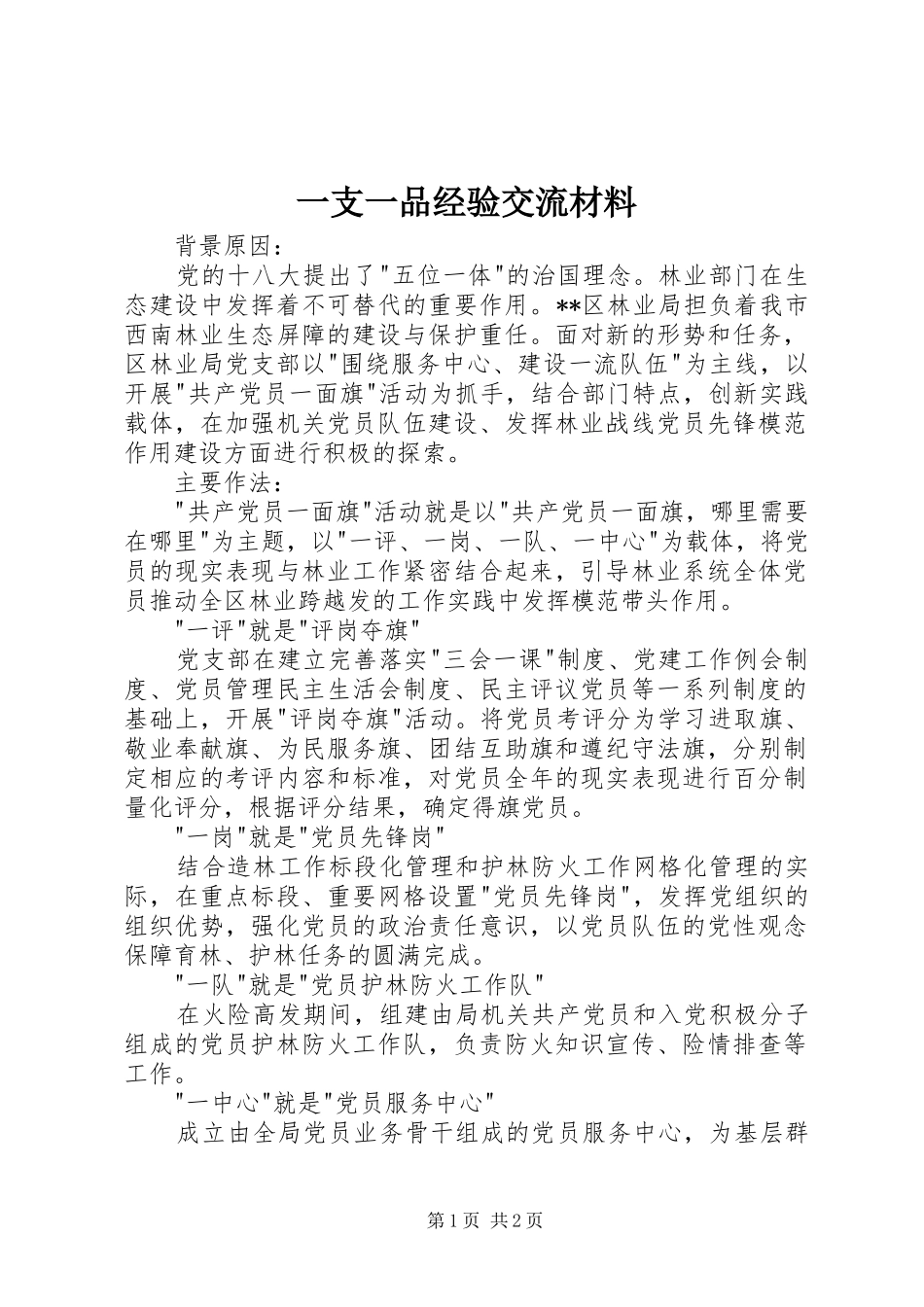 2024年一支一品经验交流材料_第1页