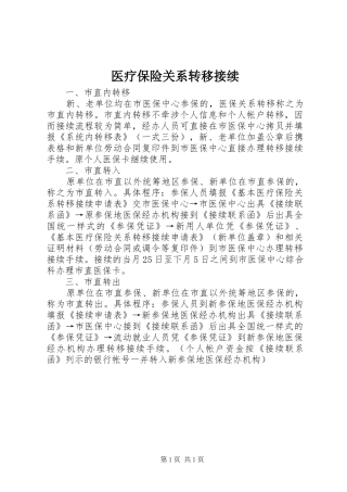 2024年医疗保险关系转移接续