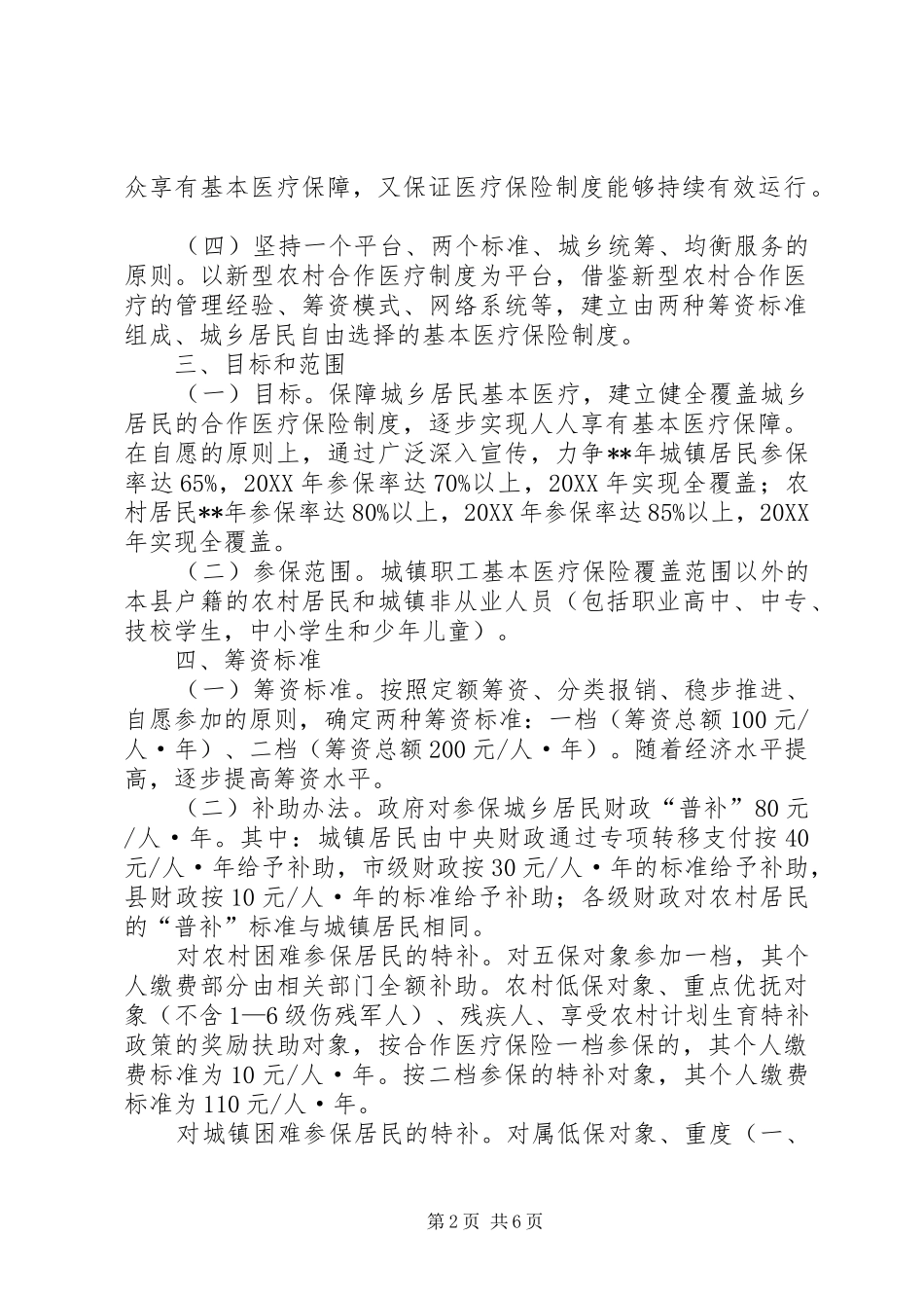 2024年医疗保险试点实施意见_第2页