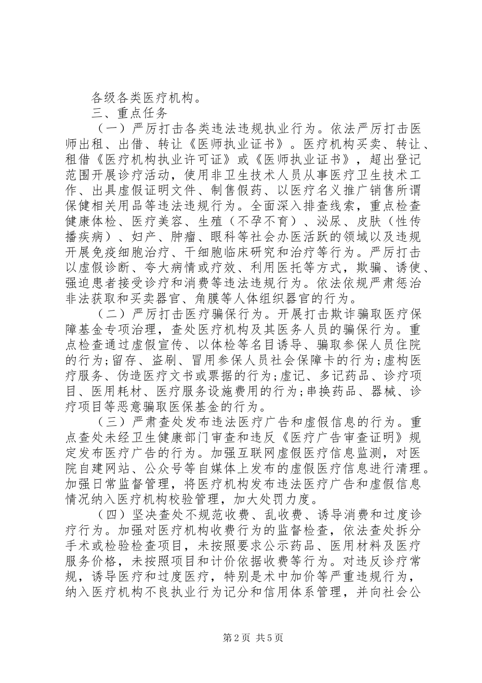 2024年医疗乱象专项整治自查自纠报告_第2页