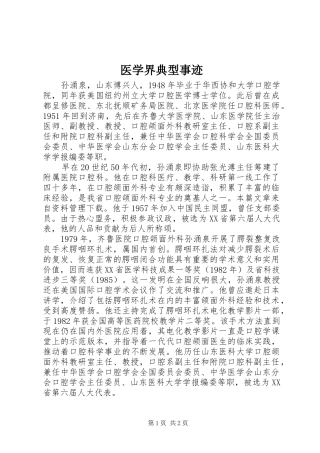 2024年医学界典型事迹