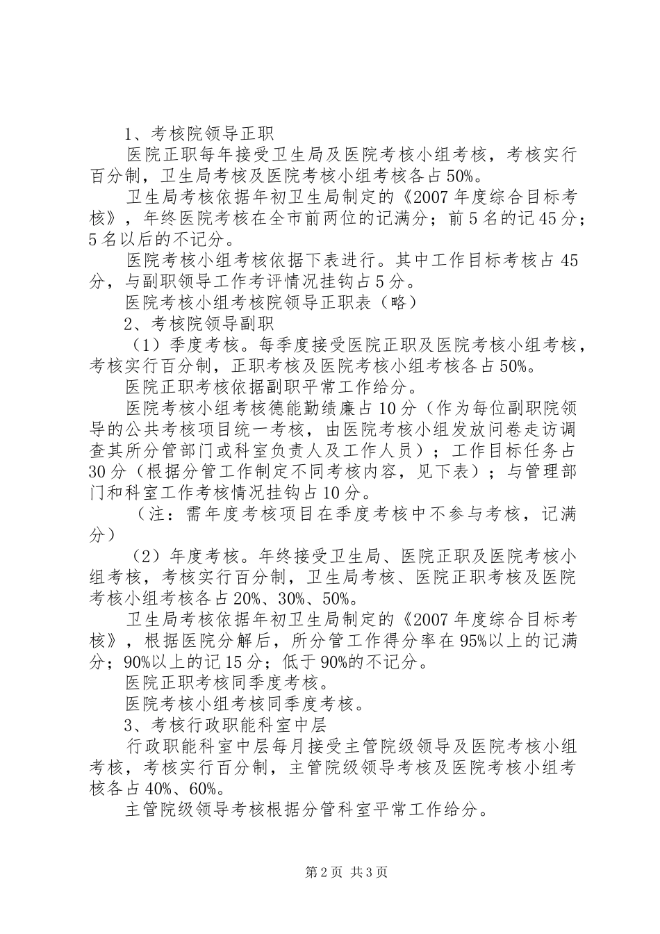 2024年医院各科室综合目标考核办法_第2页