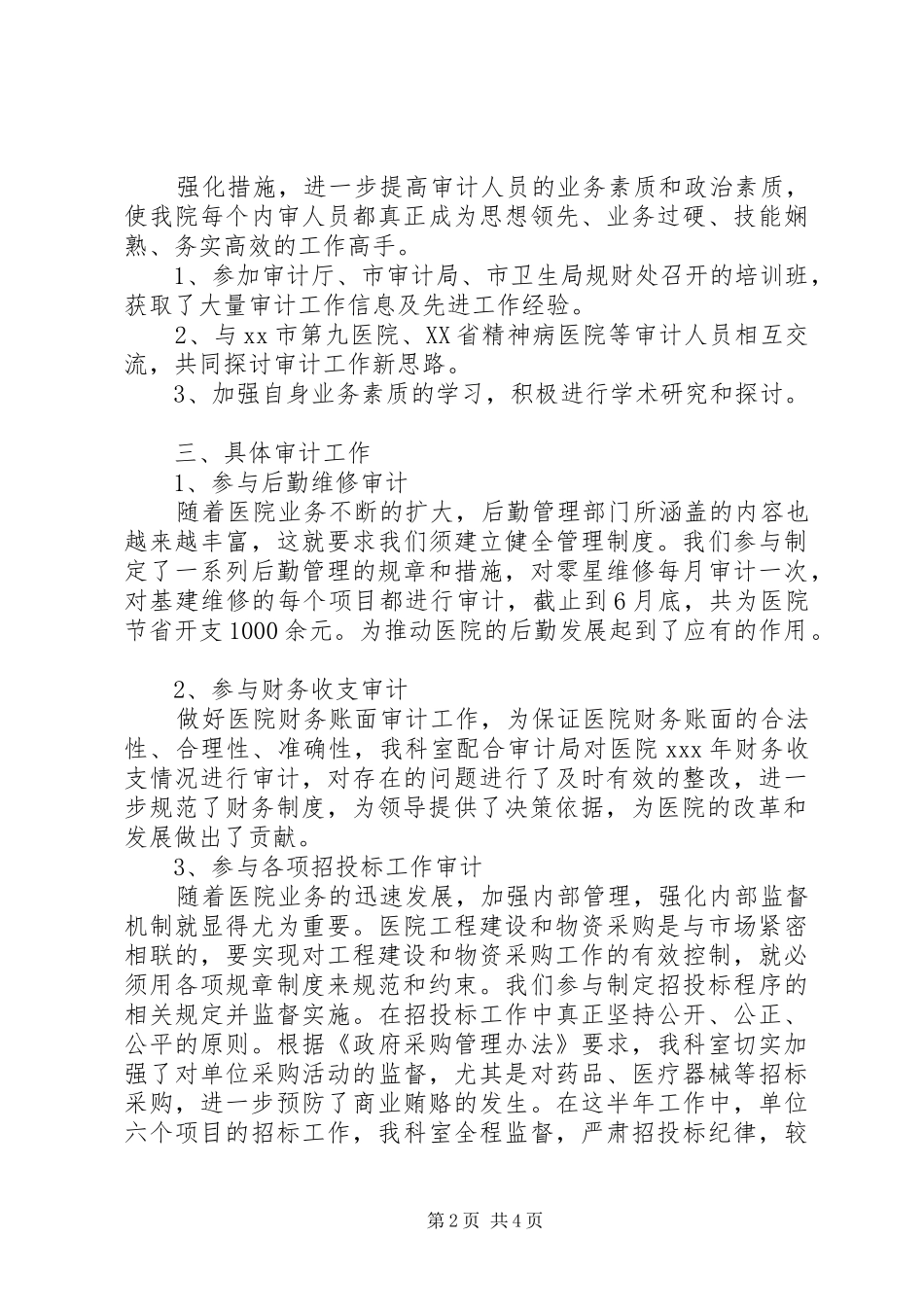 2024年医院内部审计的工作计划_第2页