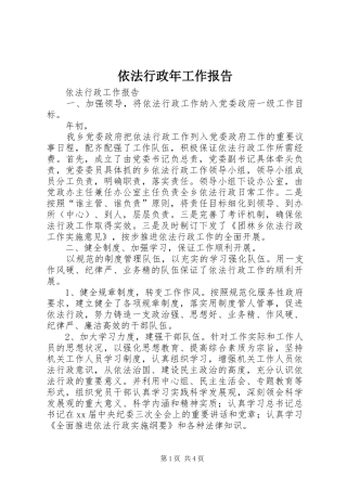 2024年依法行政年工作报告