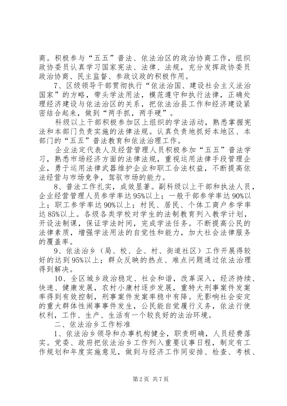 2024年依法治理工作标准_第2页